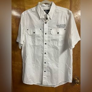 Mens stain and wrinkle resistant button up